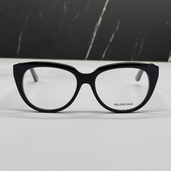 NEW BALENCIAGA BB0131O 001 CAT EYE BLACK WOMEN EYEGLASSES BALENCIAGA - Picture 3 of 9